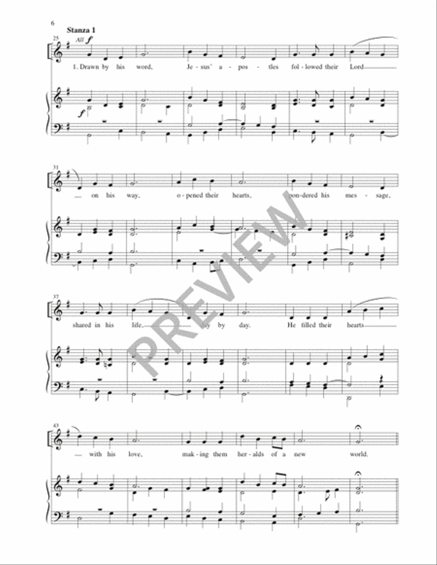 Drawn by His Word - Full Score and Parts Horn scores gallery preview page 7