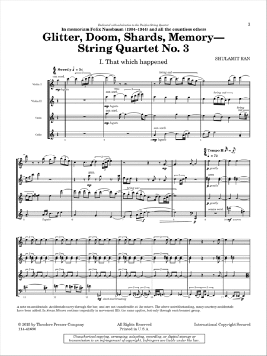 Glitter, Doom, Shards, Memory Chamber Music scores gallery preview page 2