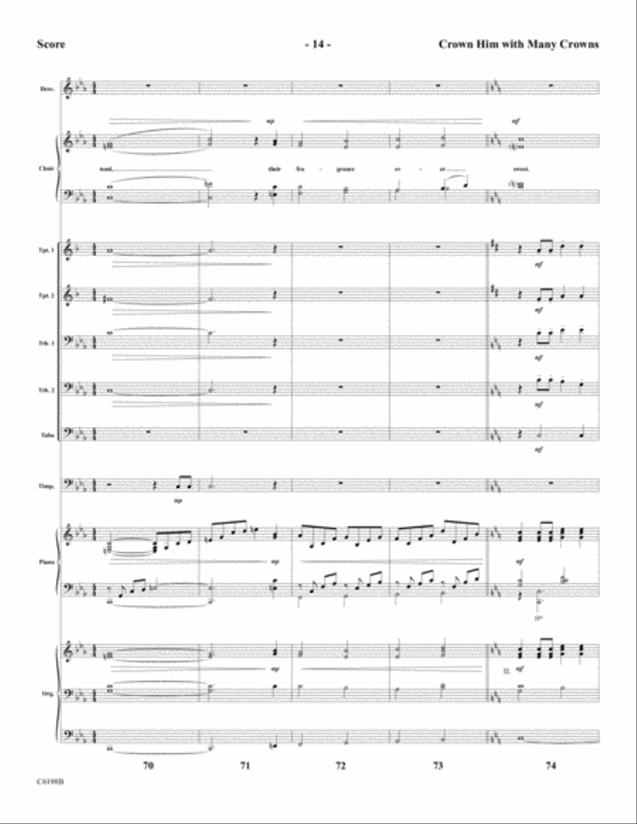 Crown Him With Many Crowns Choir scores gallery preview page 16