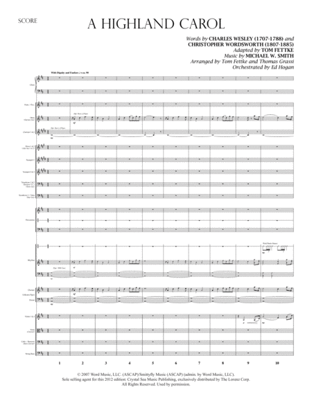A Highland Carol - Orchestral Score and Parts