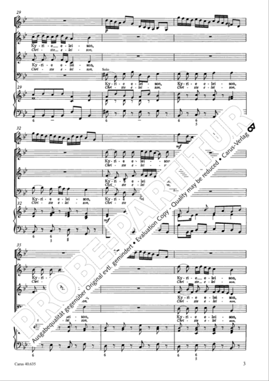 Missa civilis in B 3-Part scores gallery preview page 12