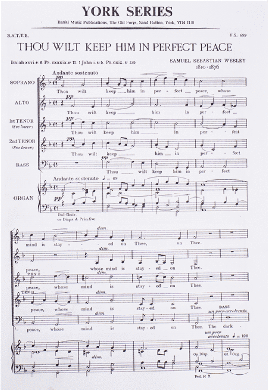 Thou Wilt Keep Him In Perfect Peace 4-Part scores gallery preview page 1
