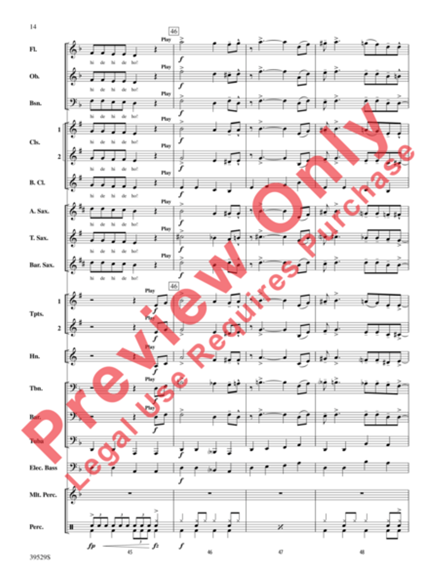 Minnie the Moocher Minnie the Moocher Concert Band scores gallery preview page 15