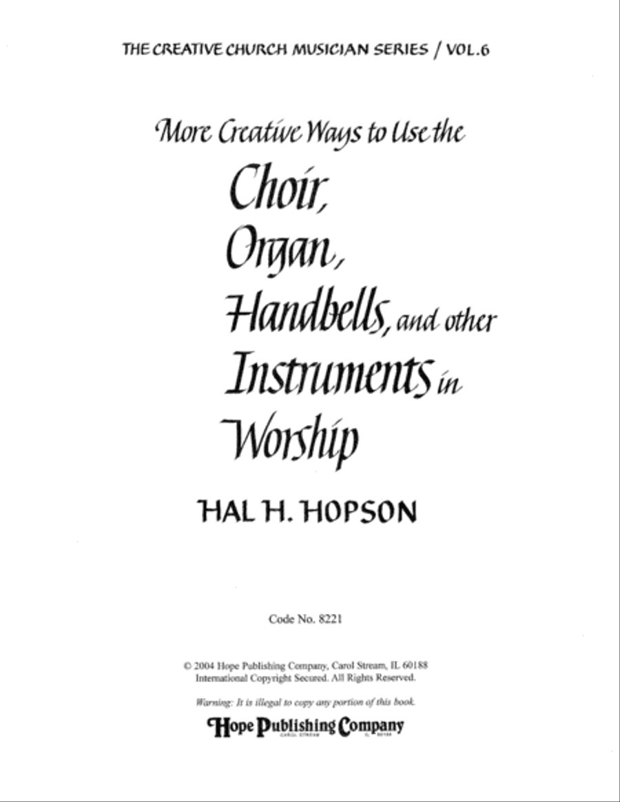 More Creative Ways to Use the Choir, Organ, Handbells and Other Instruments (V-D Choir scores gallery preview page 3