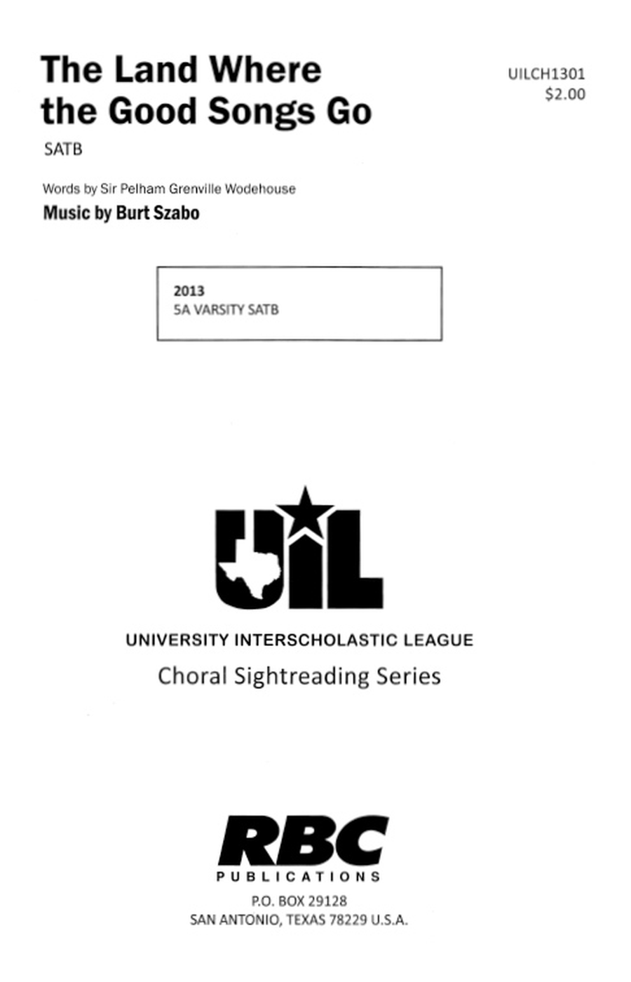 The Land Where The Good Songs Go (SATB) 4-Part scores gallery preview page 1
