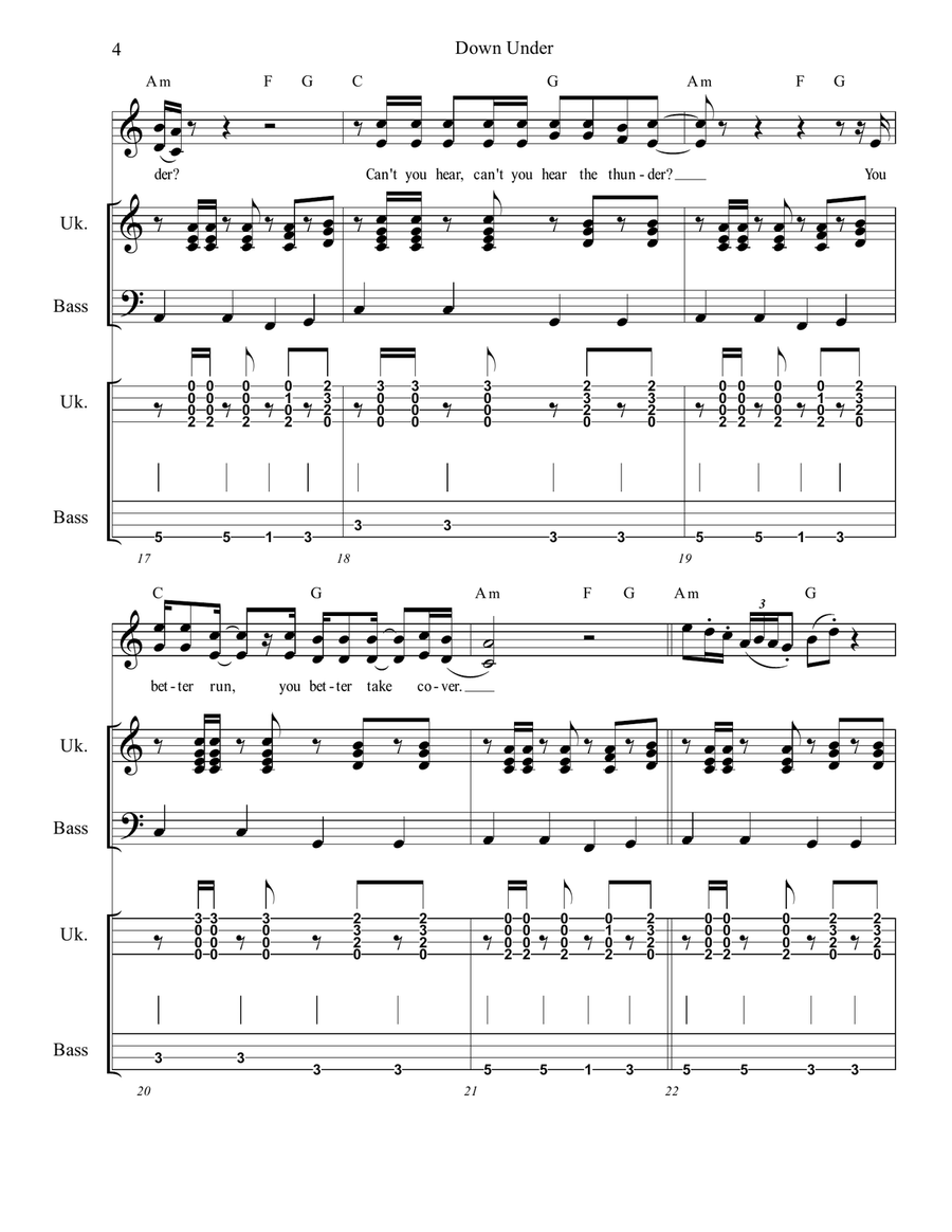 Down Under Small Ensemble scores gallery preview page 4