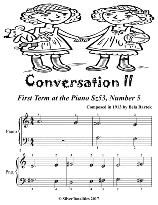 Conversation II First Term at the Piano Sz53 Number Easiest Piano Sheet Music