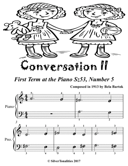 Conversation II First Term at the Piano Sz53 Number Easiest Piano Sheet Music