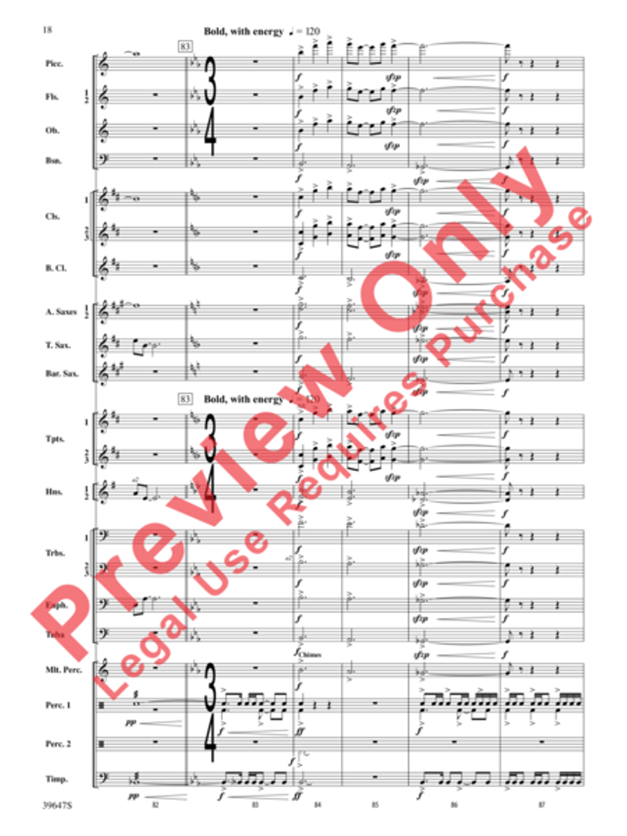 Oak Island Odyssey Concert Band scores gallery preview page 19