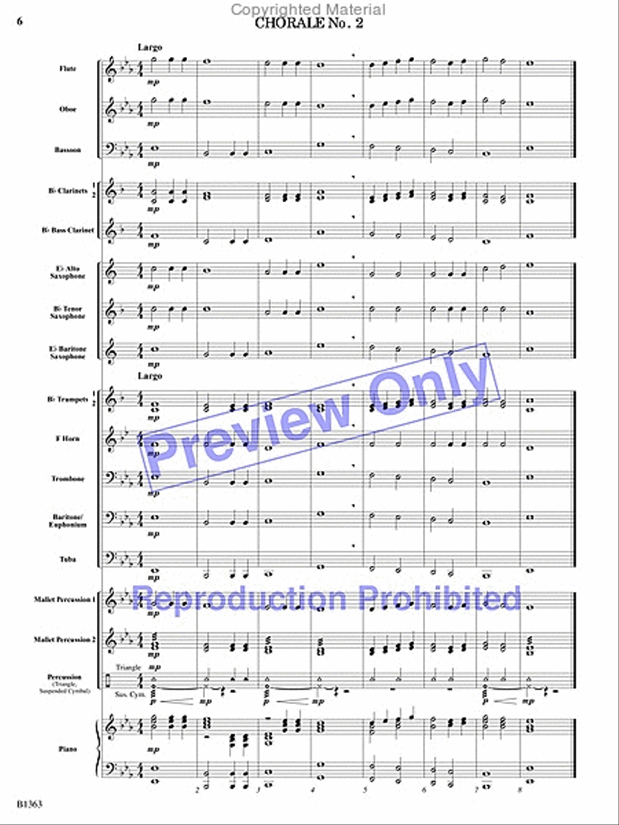Five Progressive Chorales for Developing Bands Concert Band scores gallery preview page 11