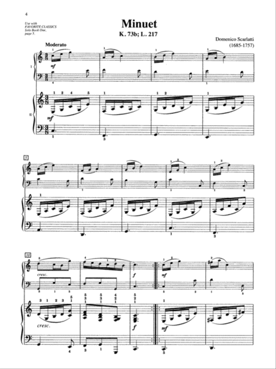 Favorite Classics, Book 1 Piano Duet scores gallery preview page 7