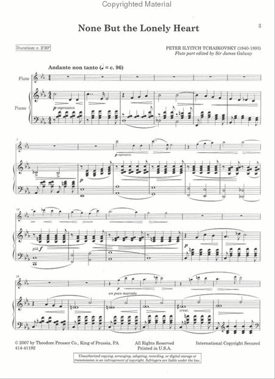 Tchaikovsky's Greatest Melodies Chamber Music scores gallery preview page 2