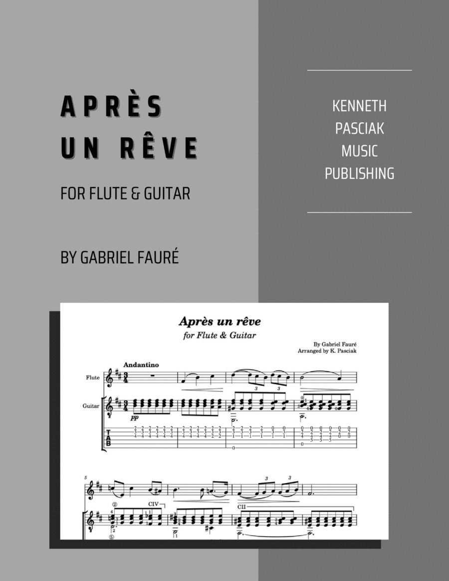 Après un rêve (for Flute or Violin & Guitar) image number null