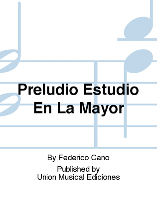Book cover for Preludio Estudio En La Mayor