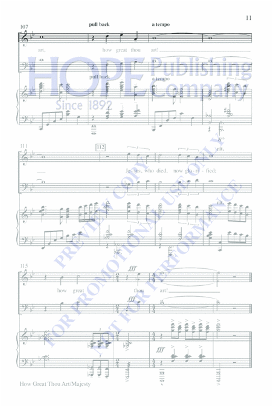 How Great Thou Art/Majesty 2-Part scores gallery preview page 11