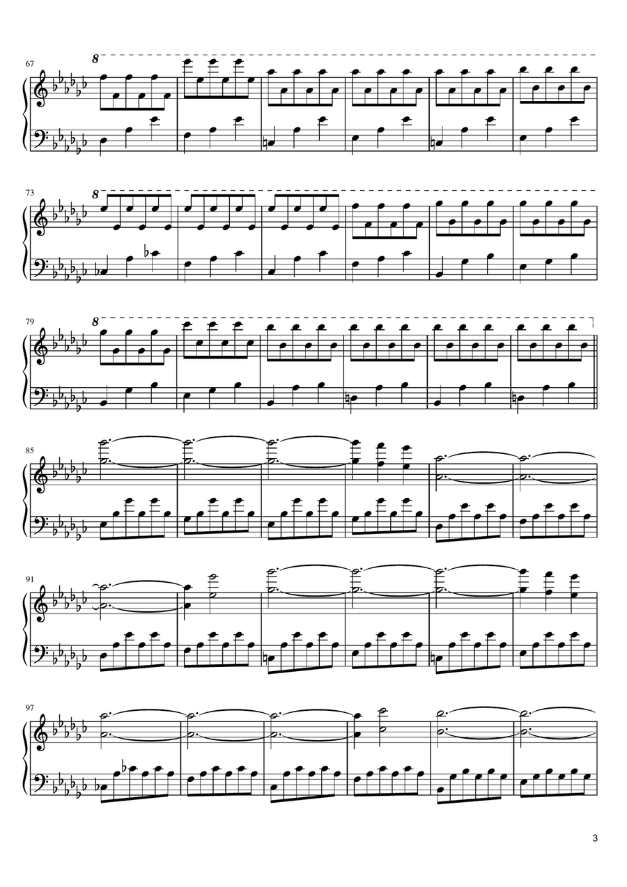 Porz Goret Piano Solo scores gallery preview page 3