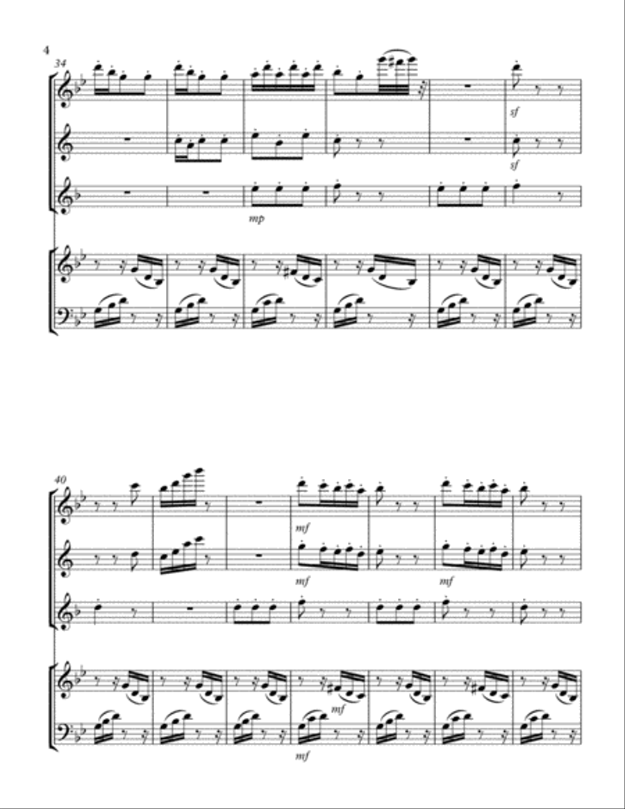 In The Woods for mixed quintet Small Ensemble scores gallery preview page 4
