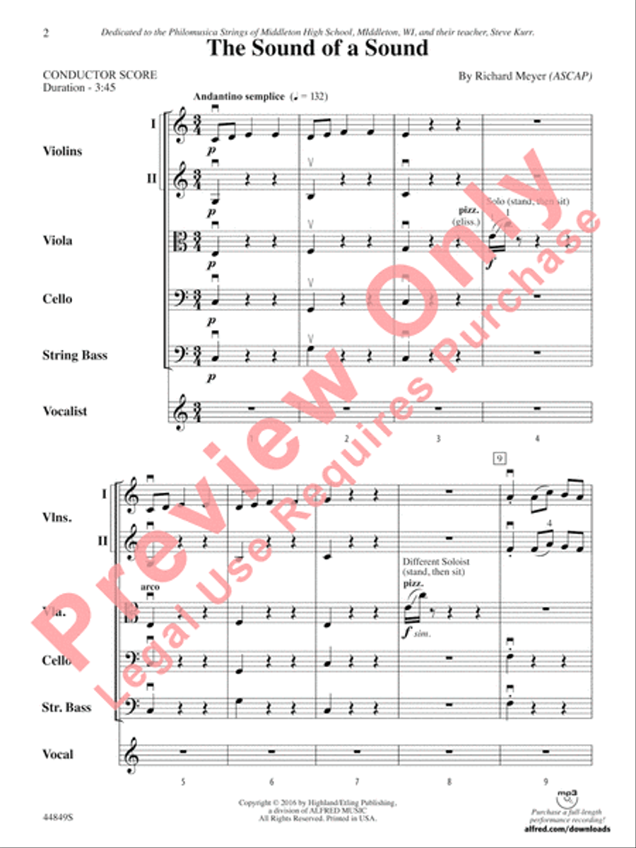 The Sound of a Sound The Sound of a Sound String Orchestra scores gallery preview page 3