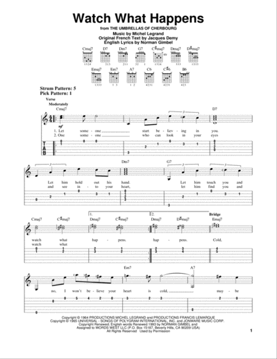 Watch What Happens Electric Guitar scores gallery preview page 1