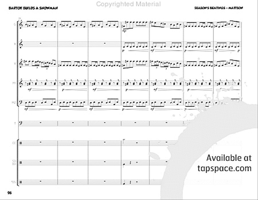 Season's Beatings Percussion Ensemble scores gallery preview page 112
