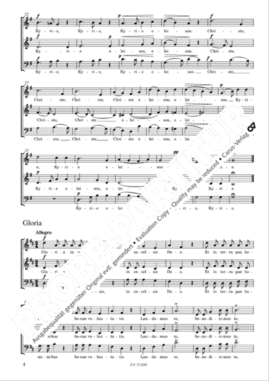 Missa a 3 3-Part scores gallery preview page 5