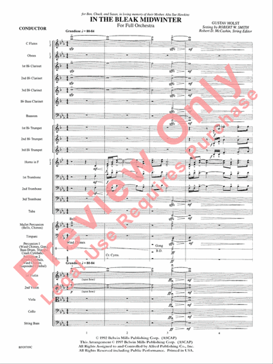 In the Bleak Midwinter Full Orchestra scores gallery preview page 4