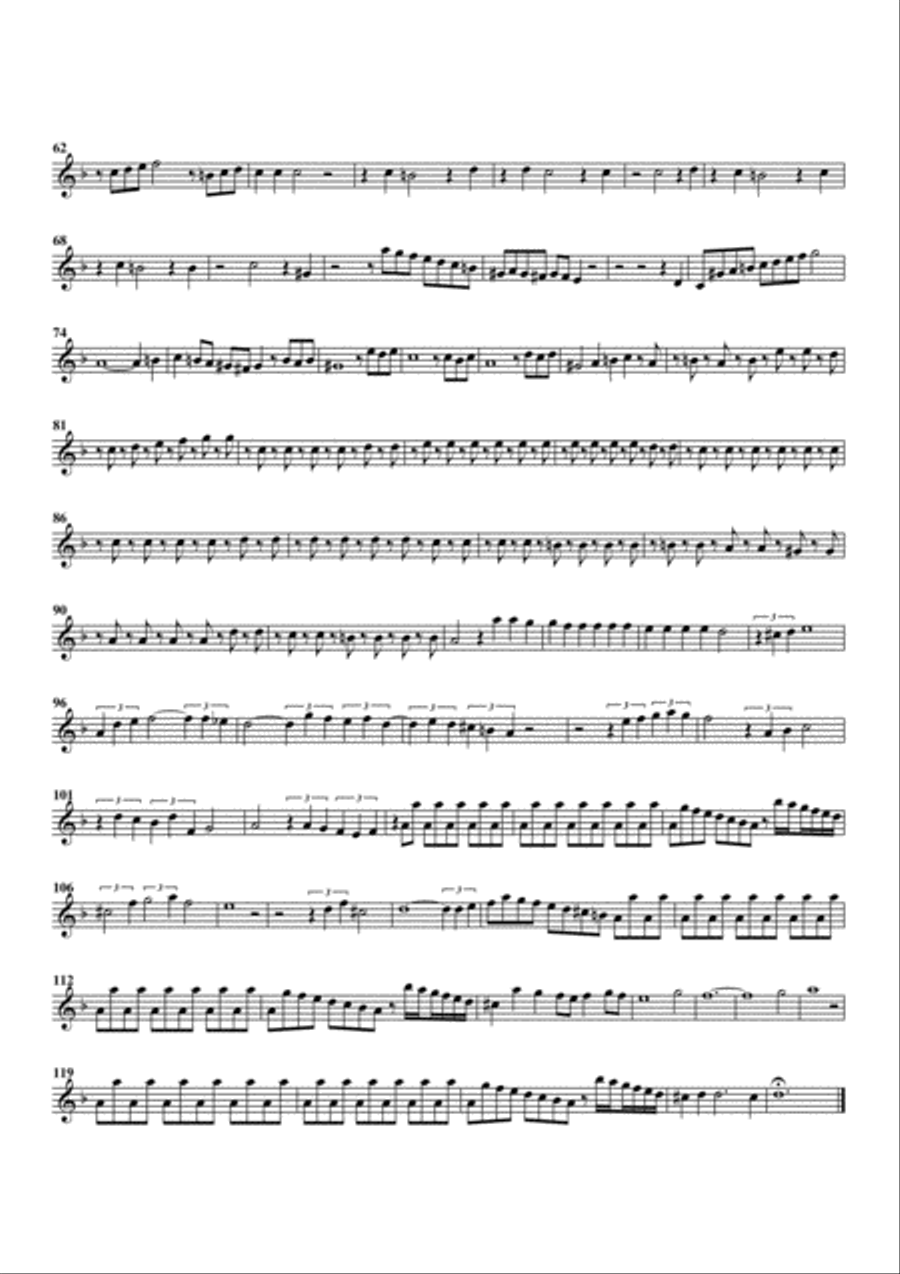 Passacaglia, BuxWV 161, D minor (arrangement for 4 recorders) Recorder scores gallery preview page 5