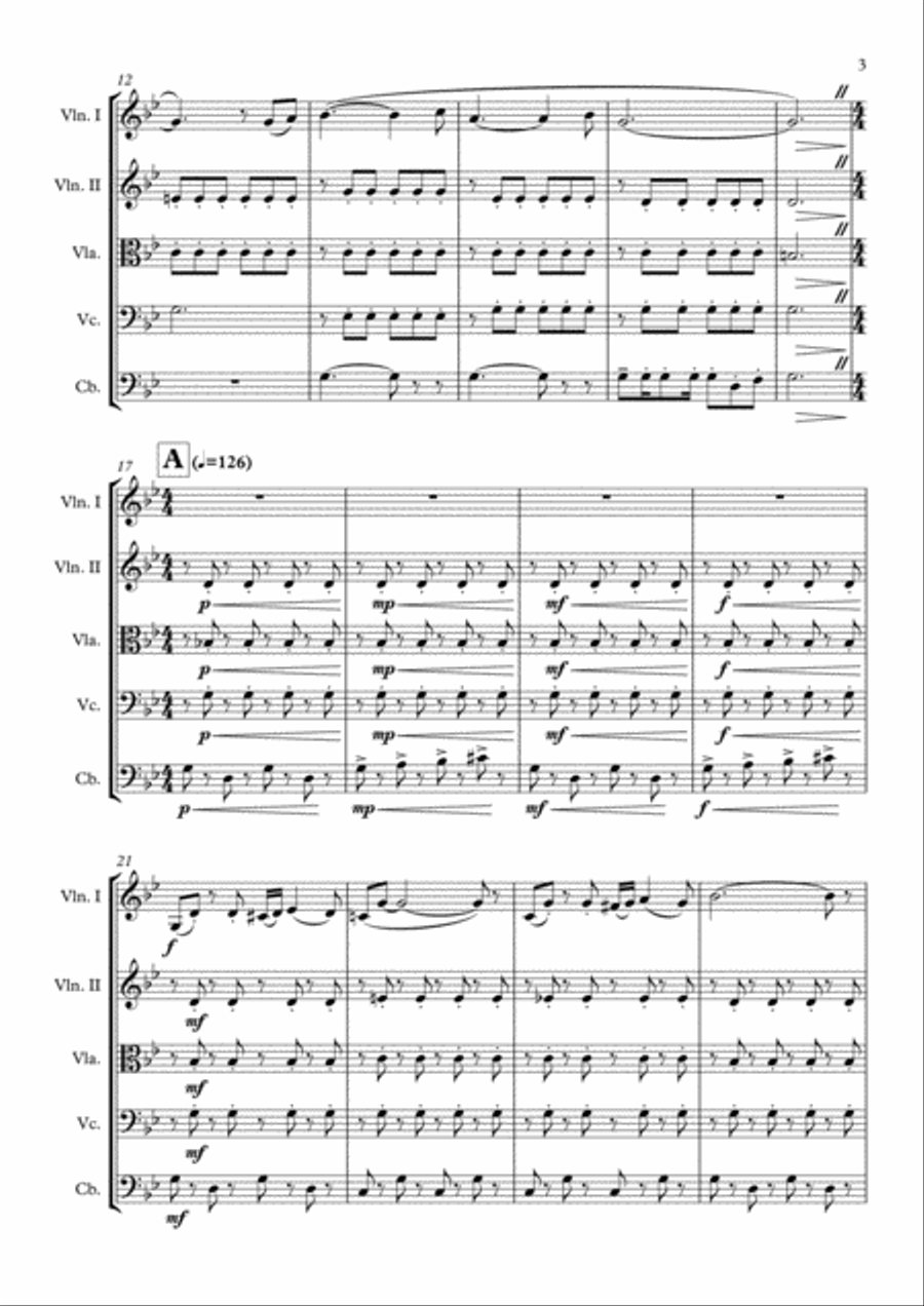 Themes From Sherlock (main Theme/watson's Theme) String Quintet scores gallery preview page 4