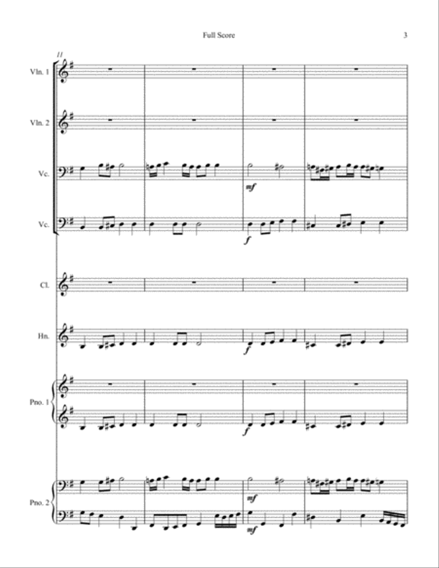 Beethoven: Symphony #7, Movement 2 Chamber Orchestra scores gallery preview page 4