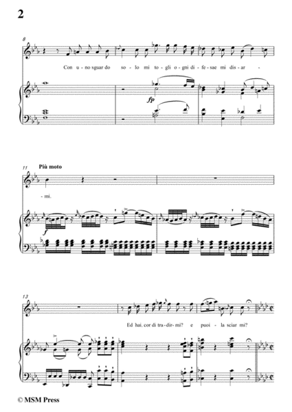 Schubert-Vedi Quanto Adoro,in E flat Major,for Voice&Piano image number null