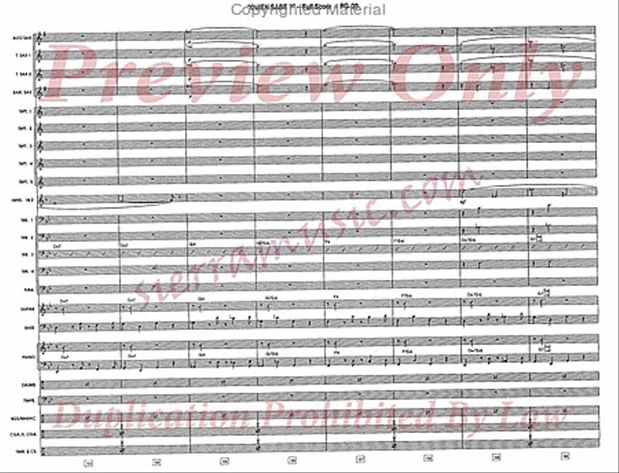 Quien Sabe? (Who Knows?) Jazz Ensemble scores gallery preview page 21