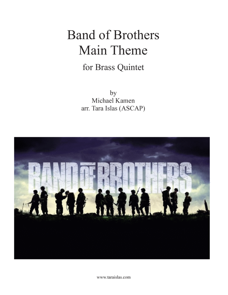 Band Of Brothers - Main Title Brass Quintet scores gallery preview page 1