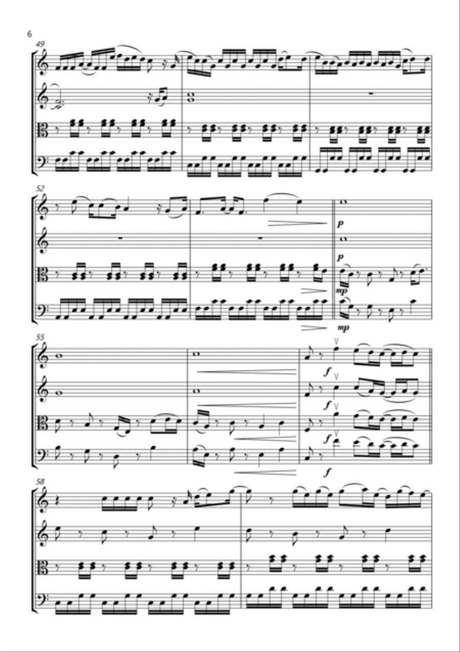 I'm Yours I'm Yours String Quartet scores gallery preview page 6