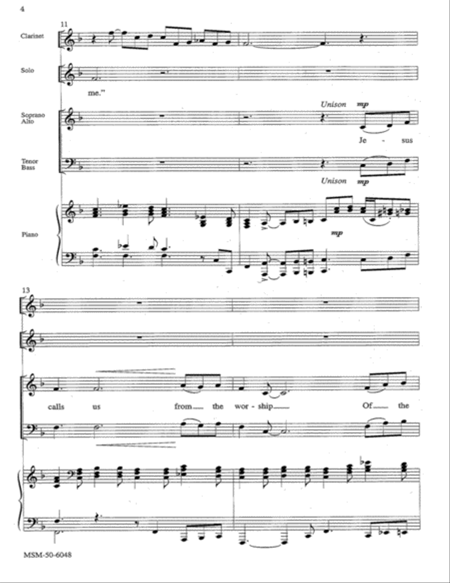 Jesus Calls Us 4-Part scores gallery preview page 4
