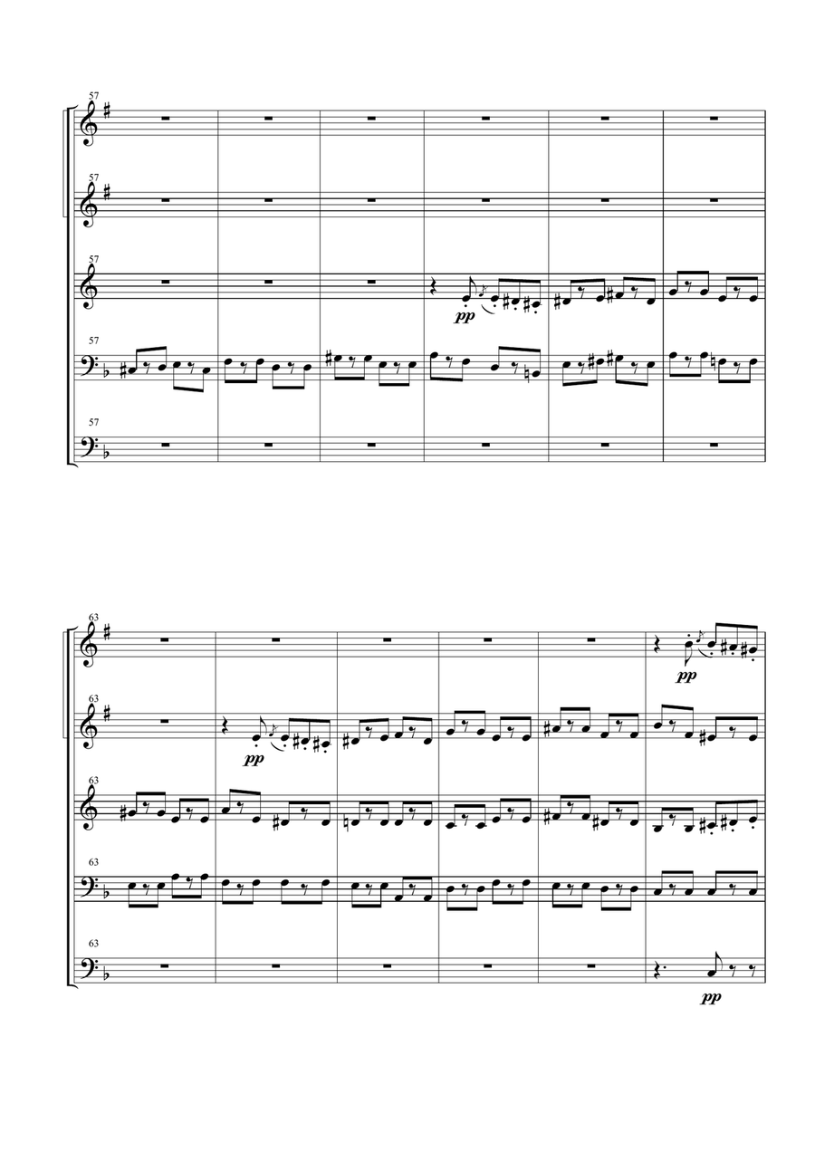 Funeral March of a Marionette for Brass Quintet Brass Quintet scores gallery preview page 6