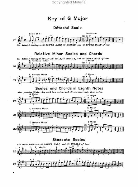 Intermediate Scales And Bowings - Violin First Position