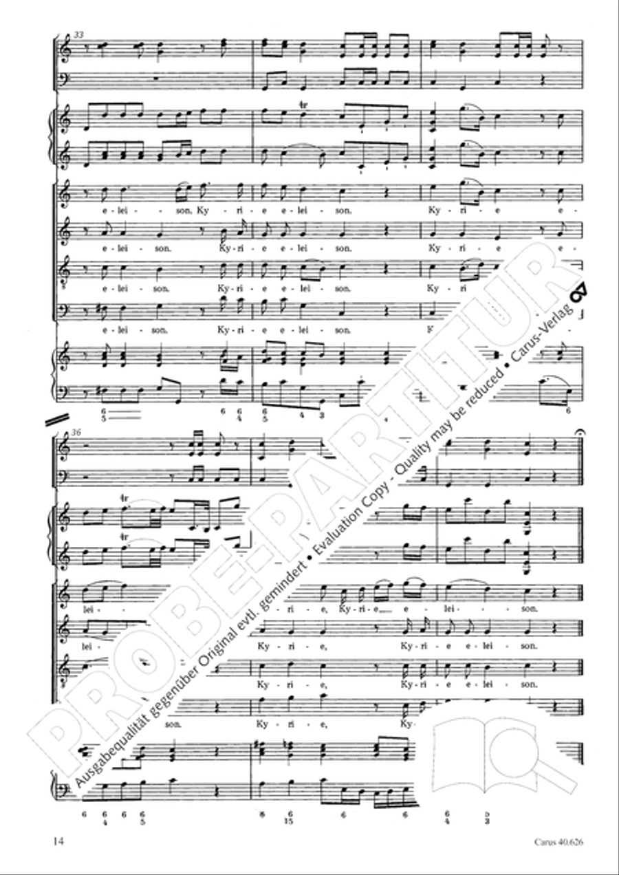Mass in C Major Mass in C Major 4-Part scores gallery preview page 14