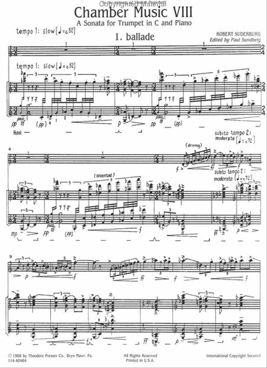 Chamber Music VIII Chamber Music scores gallery preview page 2