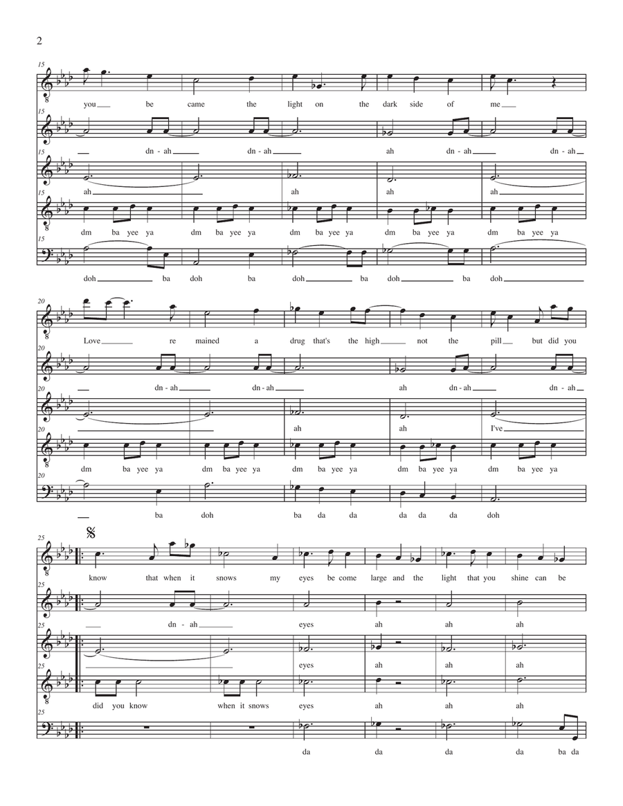 Kiss From A Rose 4-Part scores gallery preview page 2