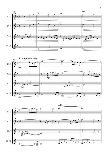 The Bridal Chorus - for Clarinet Quartet image number null