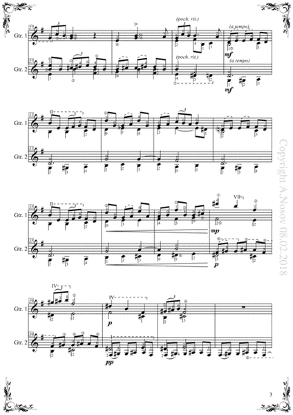 P.Tchaikovsky_Nocturne_ор.19, no.4 (Sheet music for 2 guitars) image number null