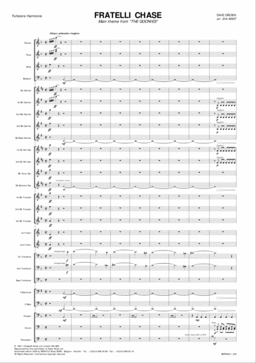 Fratelli Chase (From The Goonies) Concert Band scores gallery preview page 2