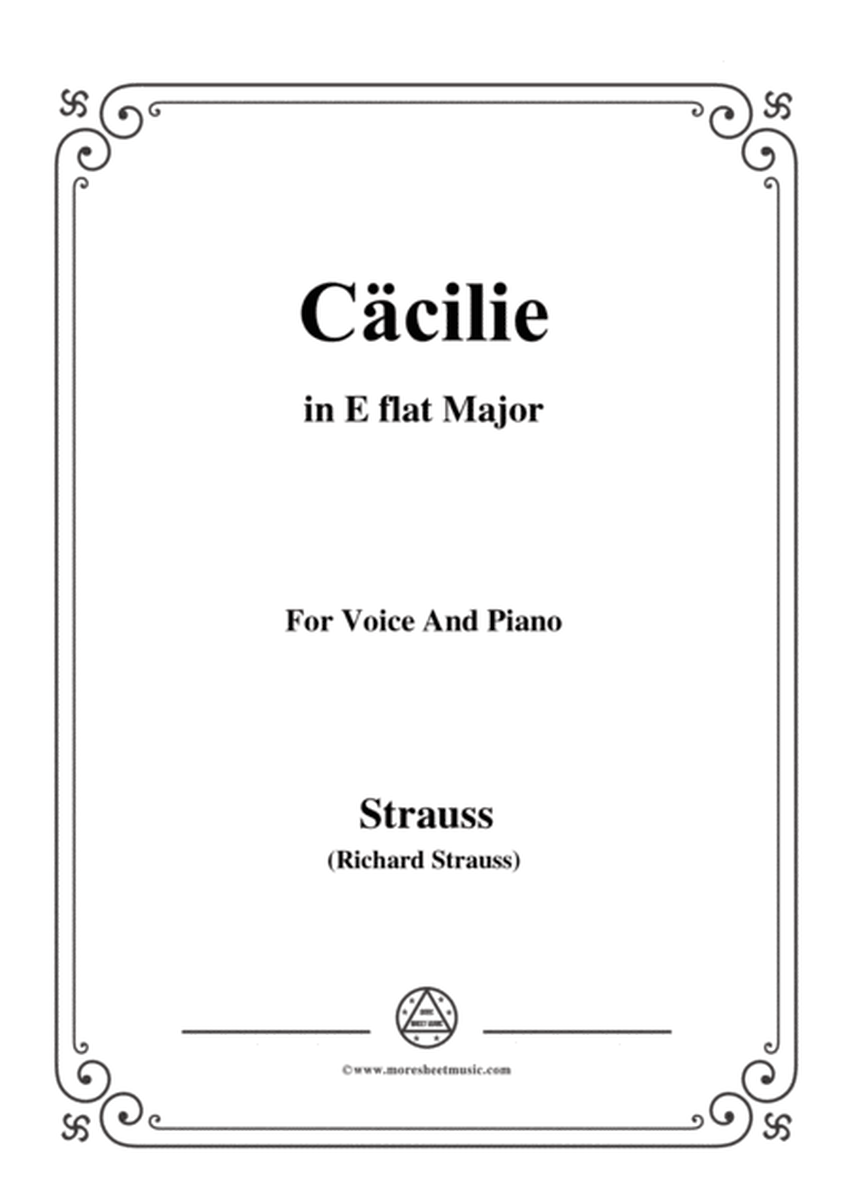 Richard Strauss-Cäcilie in E flat Major,for voice and piano image number null
