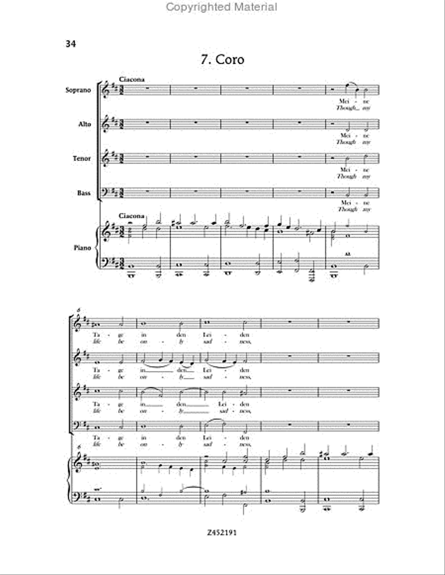 Nach dir, Herr, Verlanget Mich, BWV 150 Choir scores gallery preview page 34