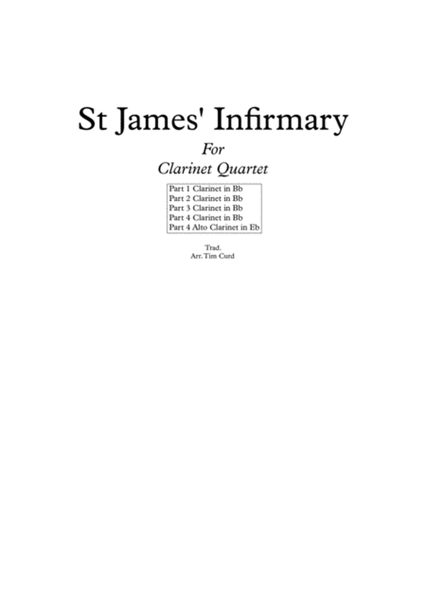 St James' Infirmary. For Clarinet Quartet image number null