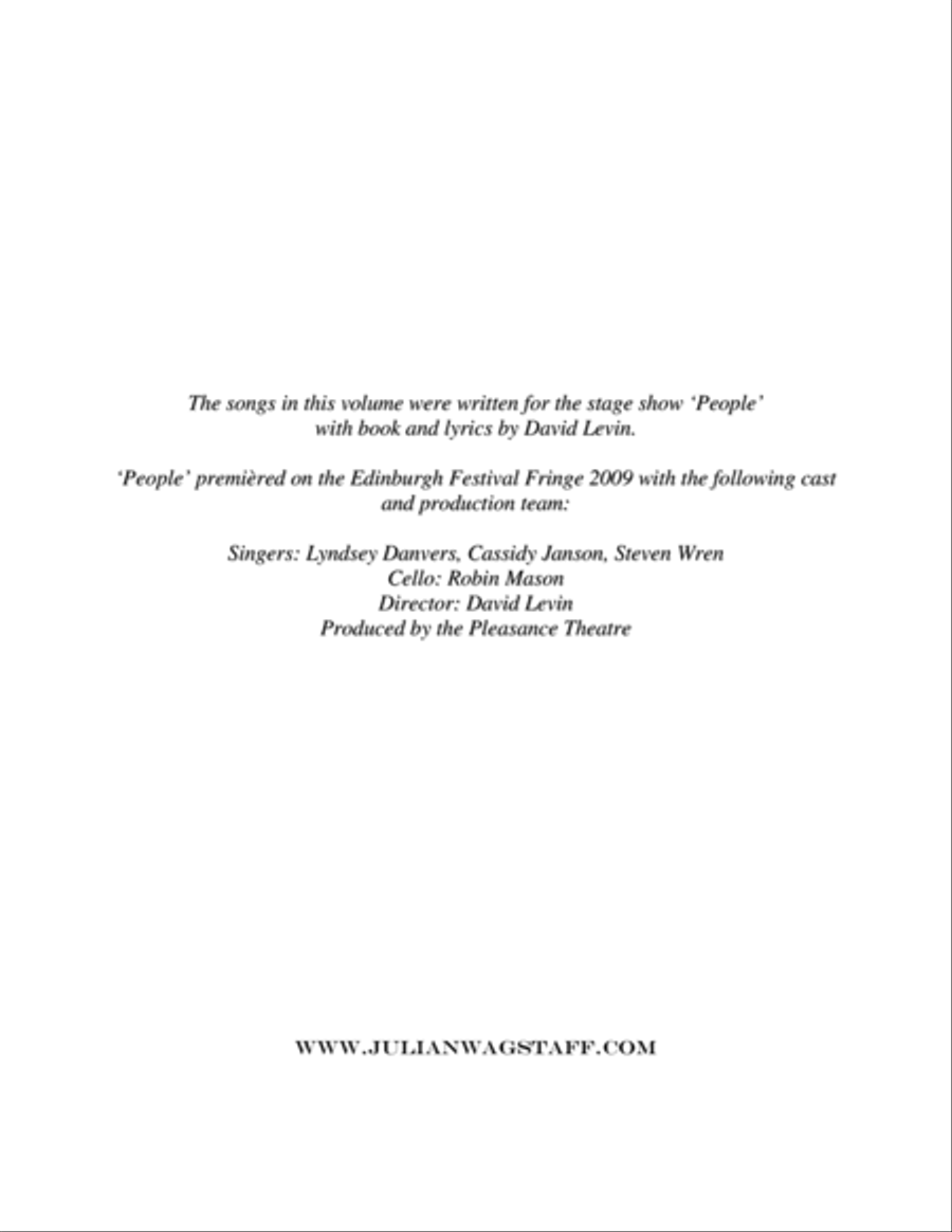 Two Songs from 'People' - for male and female voice with piano accompaniment Voice scores gallery preview page 2