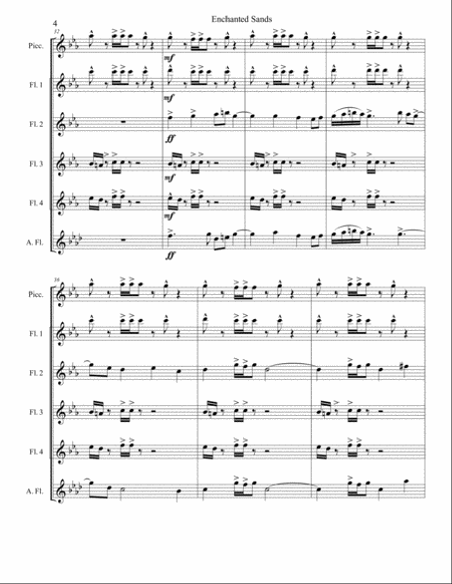 Encanted Sands Woodwind Ensemble scores gallery preview page 4