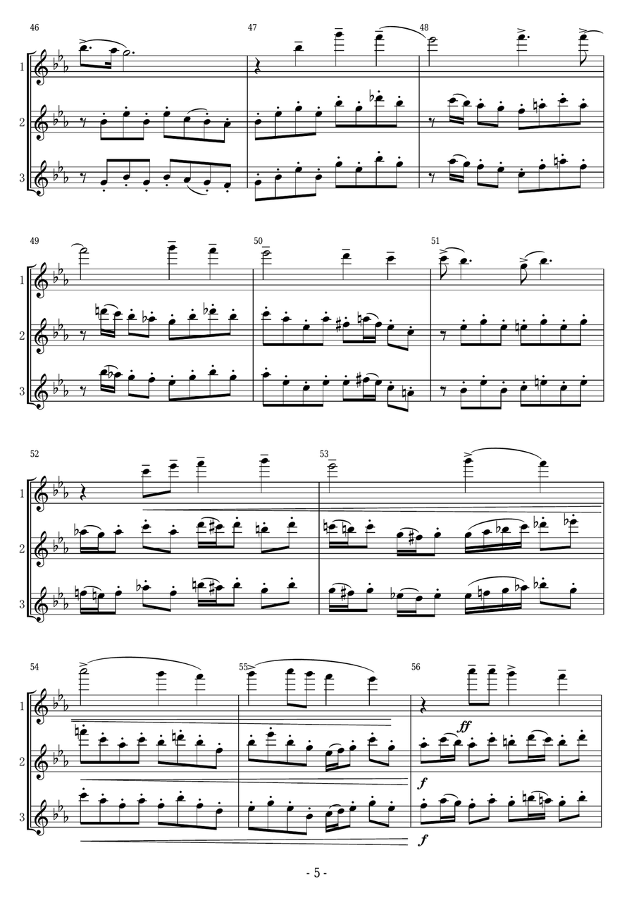 Bridge Over Troubled Water Bridge Over Troubled Water Woodwind Trio scores gallery preview page 5