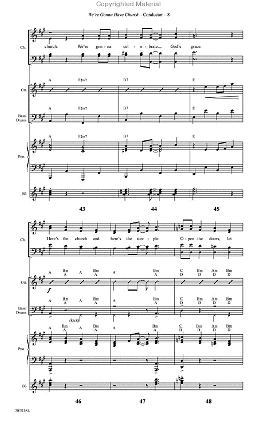 We're Gonna Have Church - Rhythm Score and Parts Choir scores gallery preview page 9
