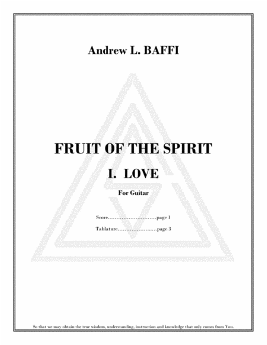FRUIT OF THE SPIRIT: I. LOVE Guitar Tablature scores gallery preview page 3